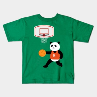 Play basketball with a panda Kids T-Shirt